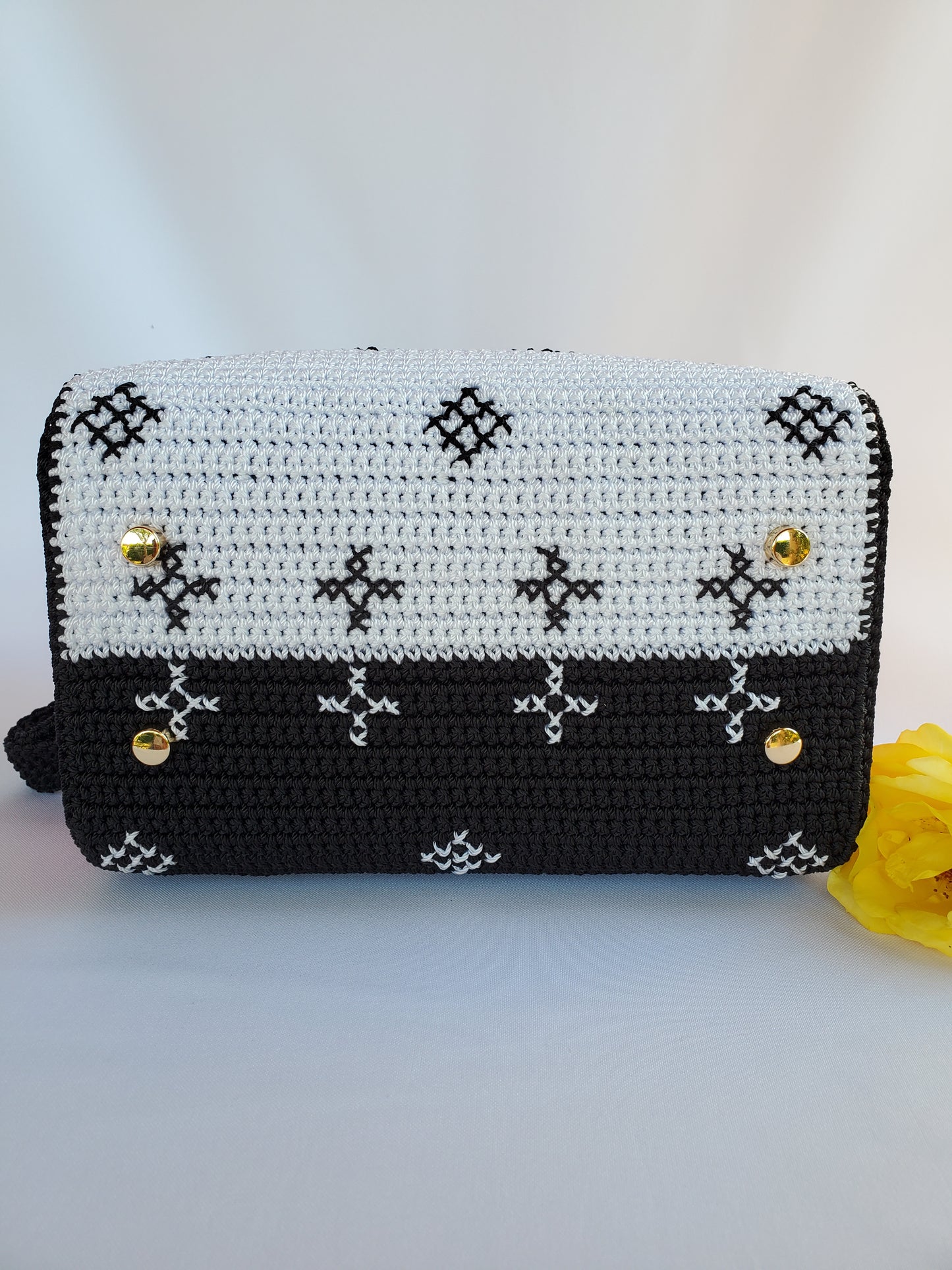 Sac Fourre-Tout inspiration Luxe Noir, Blanc et Rose
