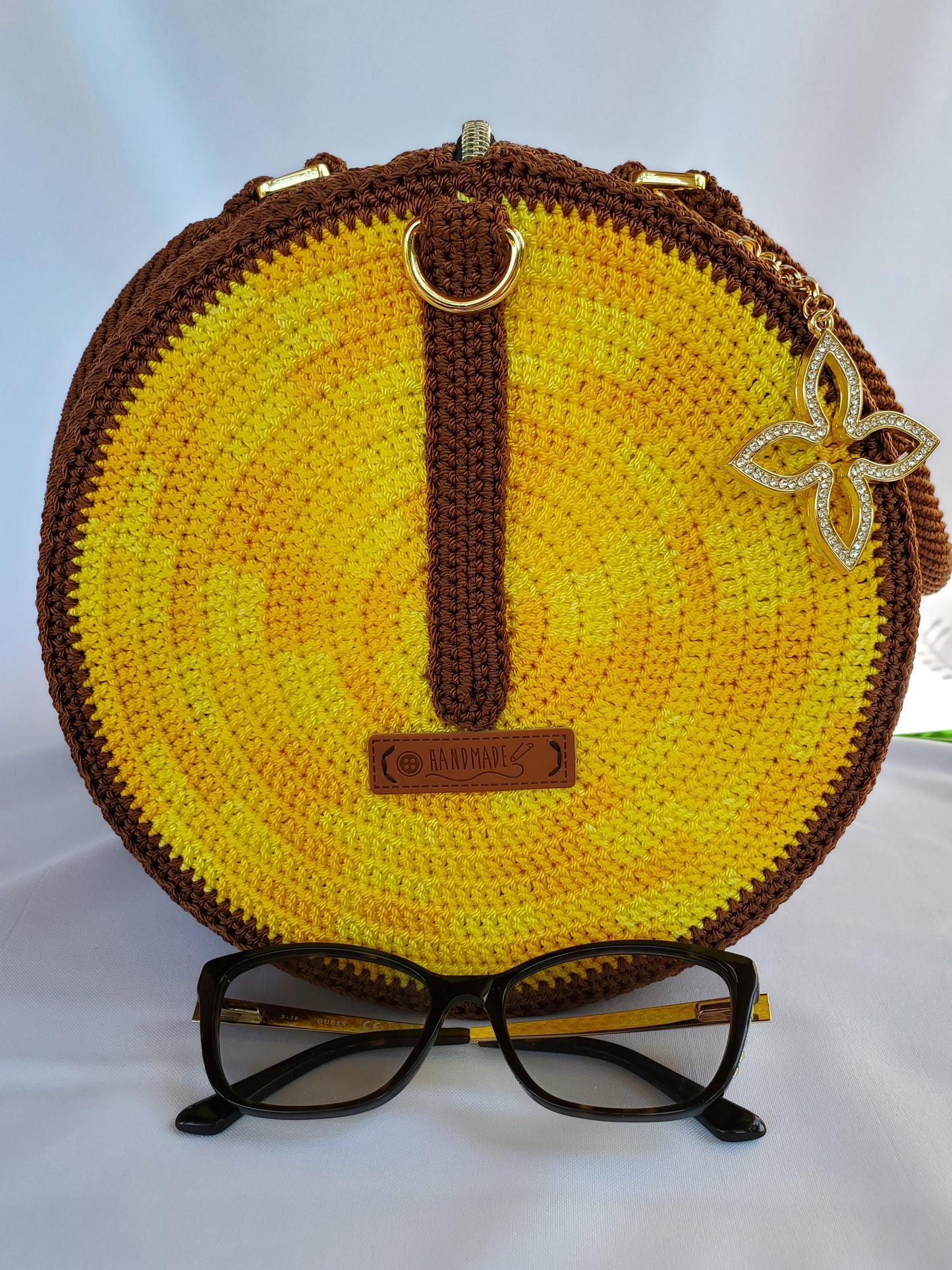 Sac Fourre-Tout grande contenance Jaune et Marron