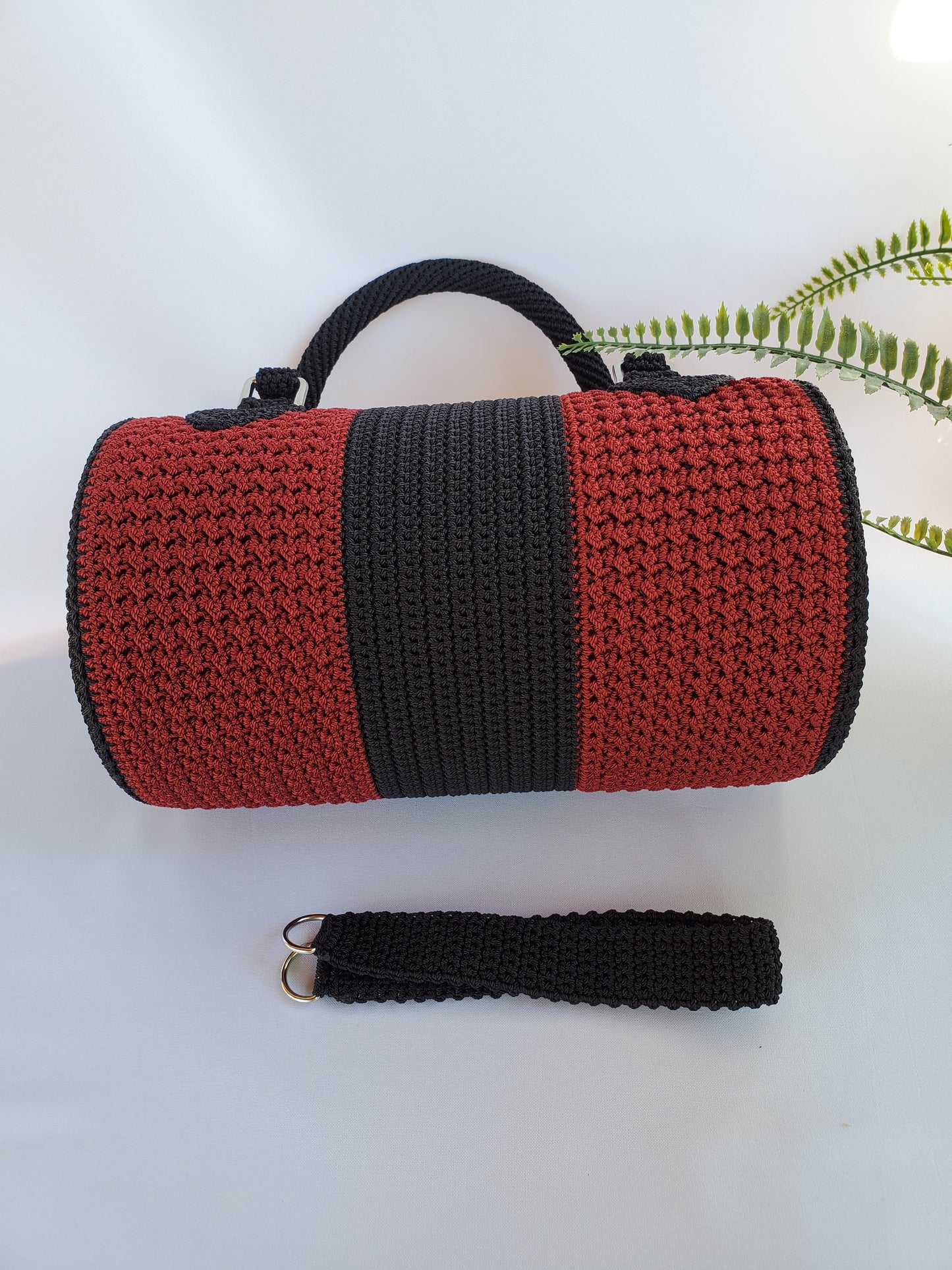 Sac Fourre-Tout Noir et Bordeaux