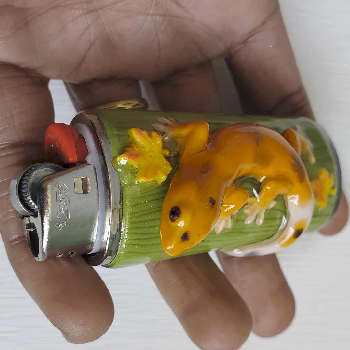 Etui Gecko Orange et Vert