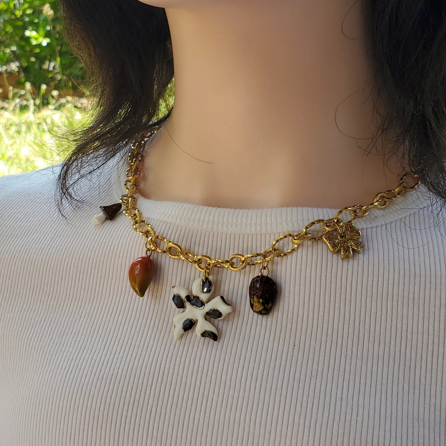 Collier Ambre - 5 Charms