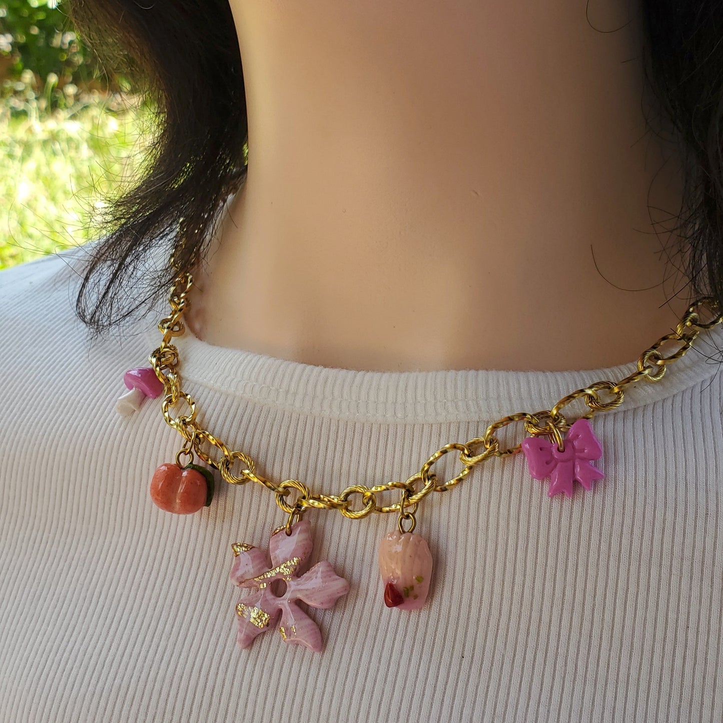 Collier Ambre - 5 Charms