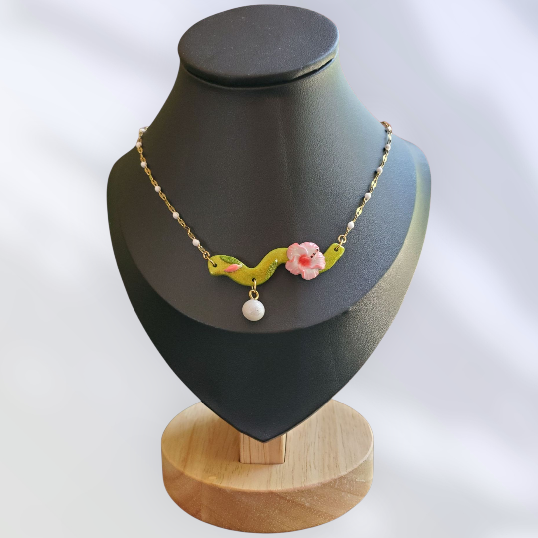 Collier Hibiscus Bohème