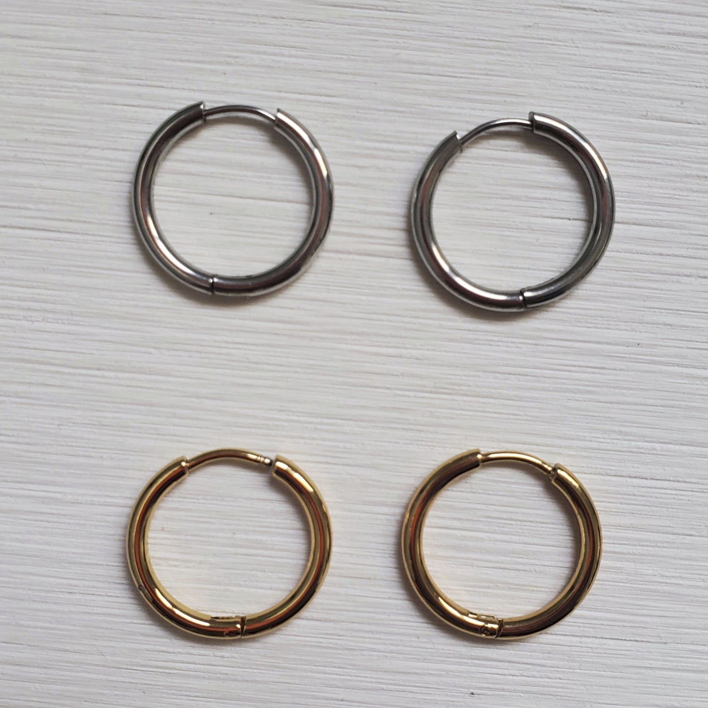 Créoles rondes lisses 18 mm