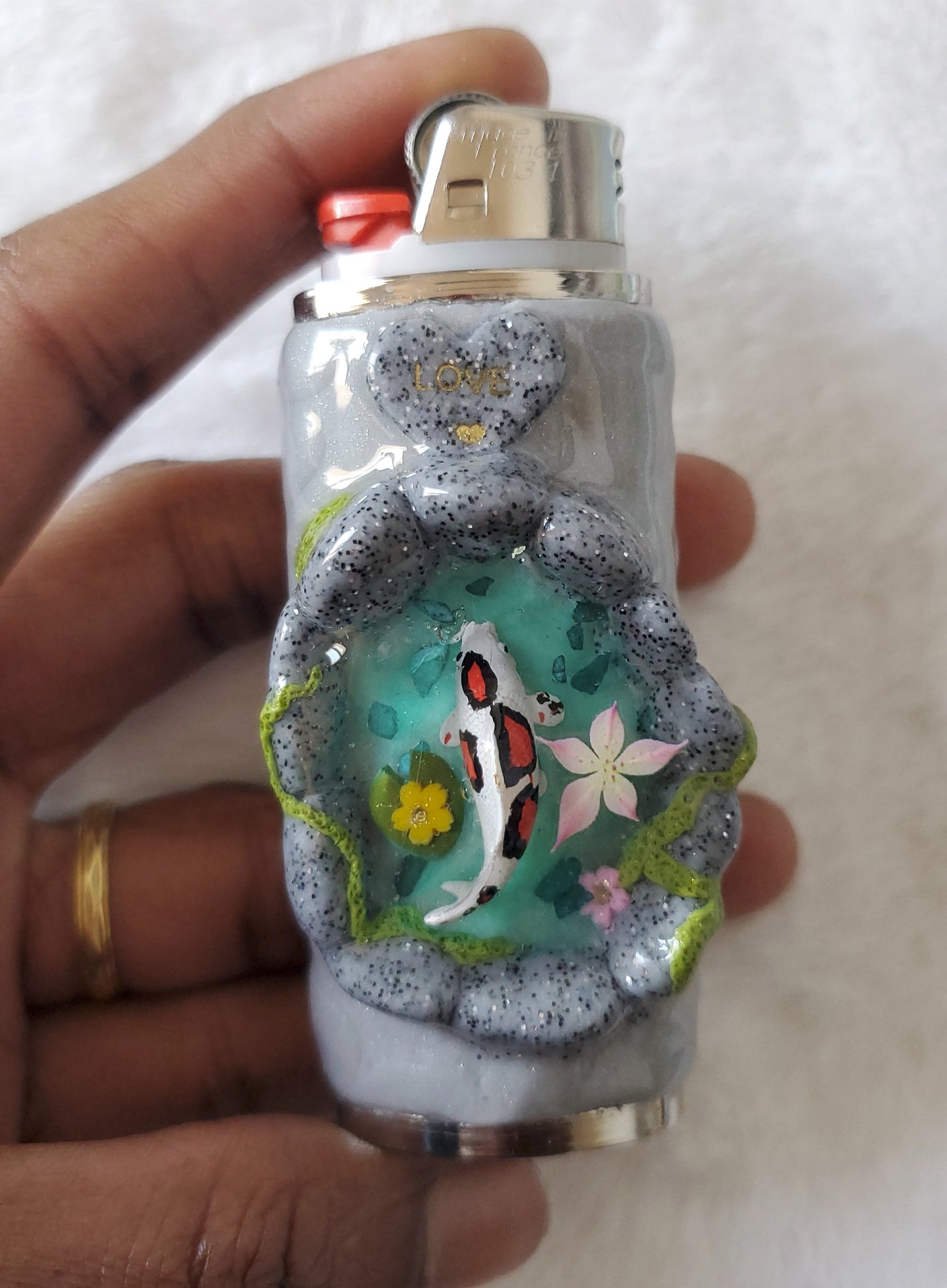 Etui Carpe Koï Etang Coeur