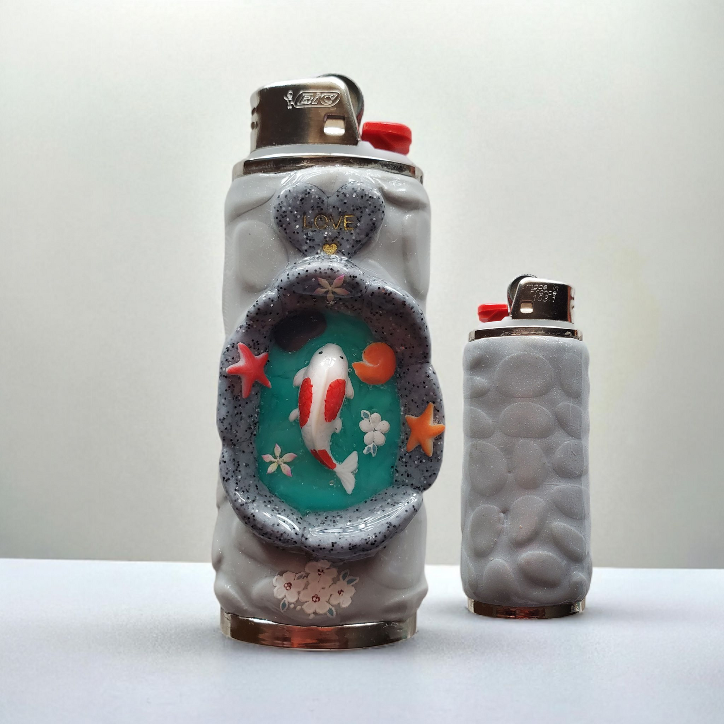 Etui Carpe Koï Etang Coeur 1