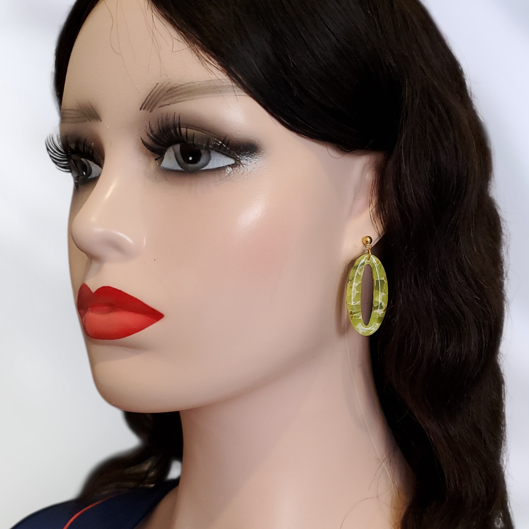 Peridot Boucles et Puces d'oreilles