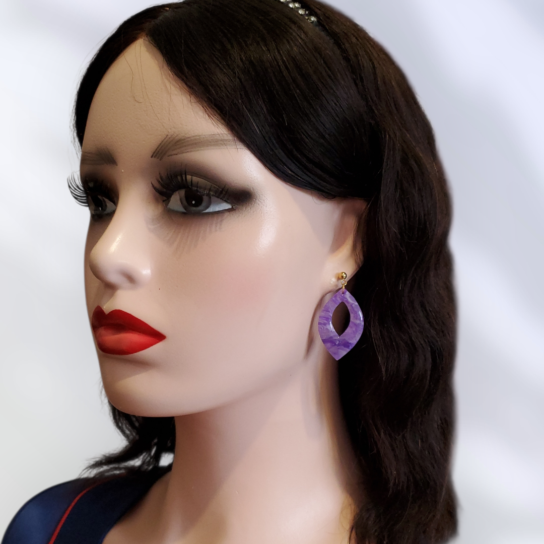 Améthyste Boucles et Puces d'oreilles