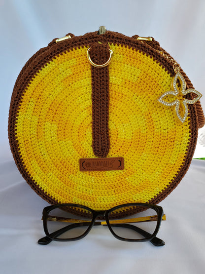 Sac Fourre-Tout grande contenance Jaune et Marron
