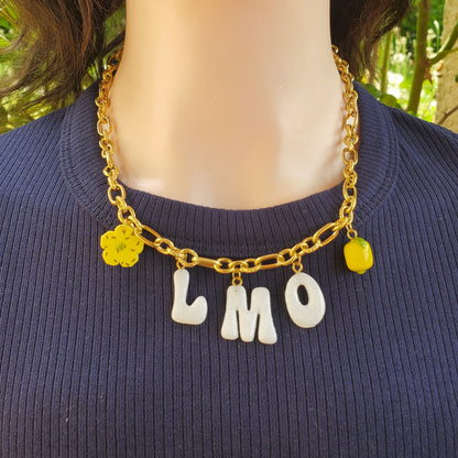 Collier Initiales + 2 Charms