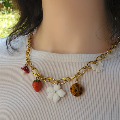 Collier Ambre - 5 Charms