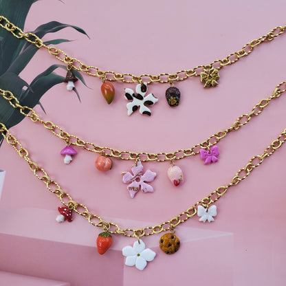Collier Ambre - 5 Charms