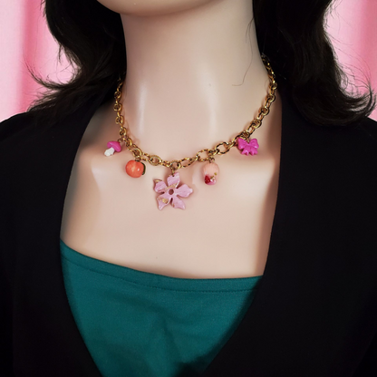 Collier Ambre - 5 Charms