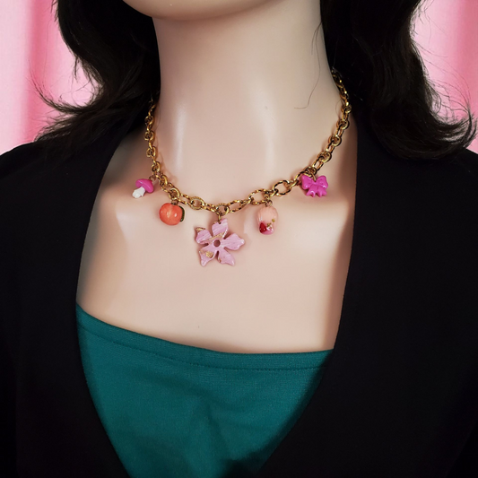 Collier Ambre - 5 Charms