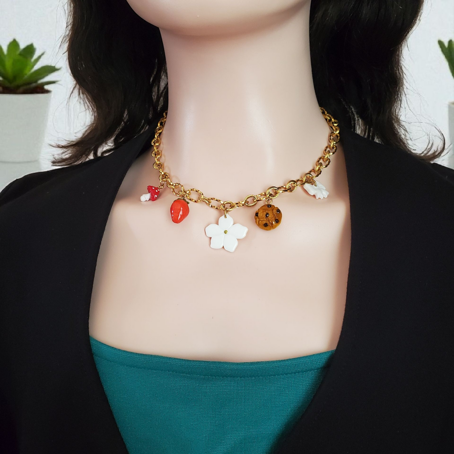 Collier Ambre - 5 Charms