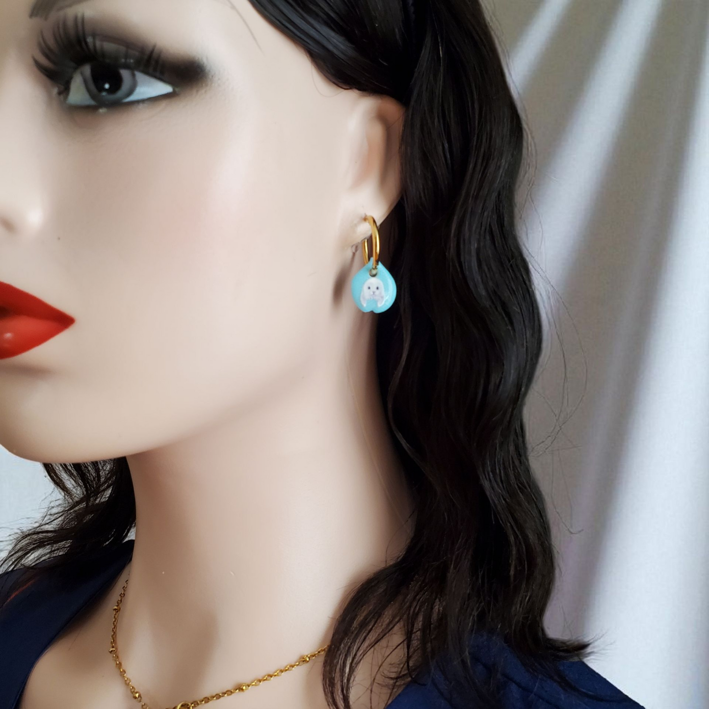 Box mini Perla Lila, Bleu lagon et Blanc