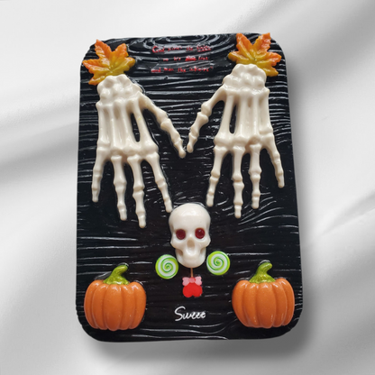 Bijou Coque Squelette et Citrouilles