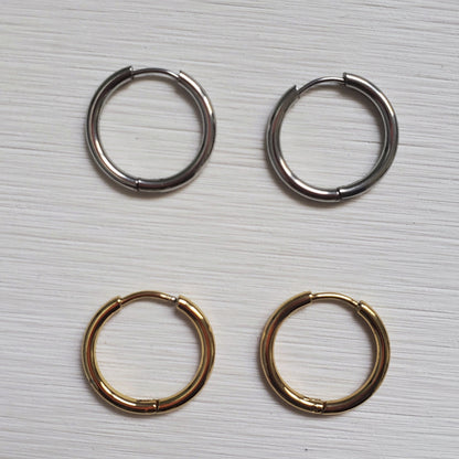 Créoles rondes lisses 18 mm