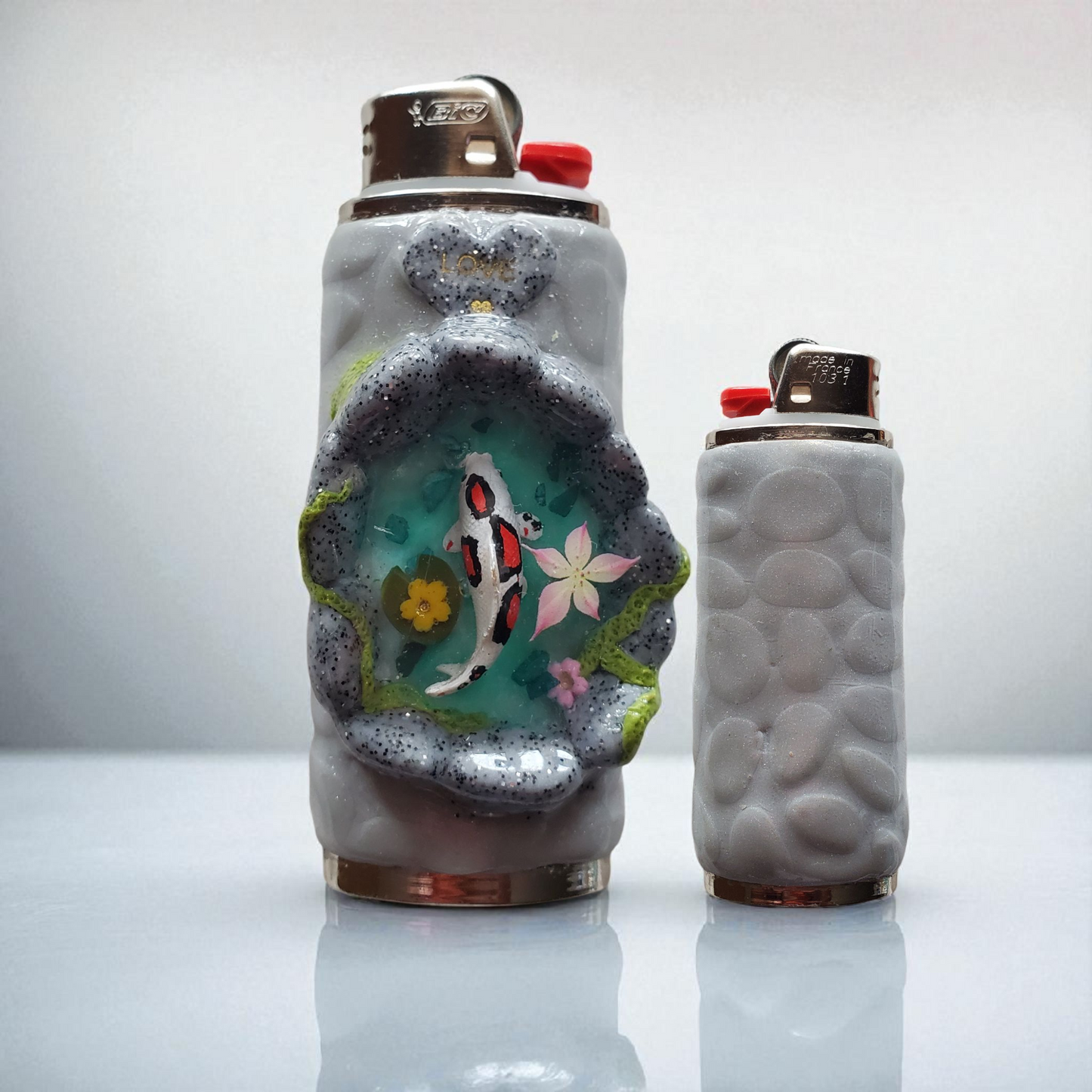 Etui Carpe Koï Etang Coeur 2