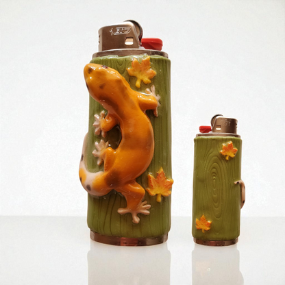 Etui Gecko Orange et Vert