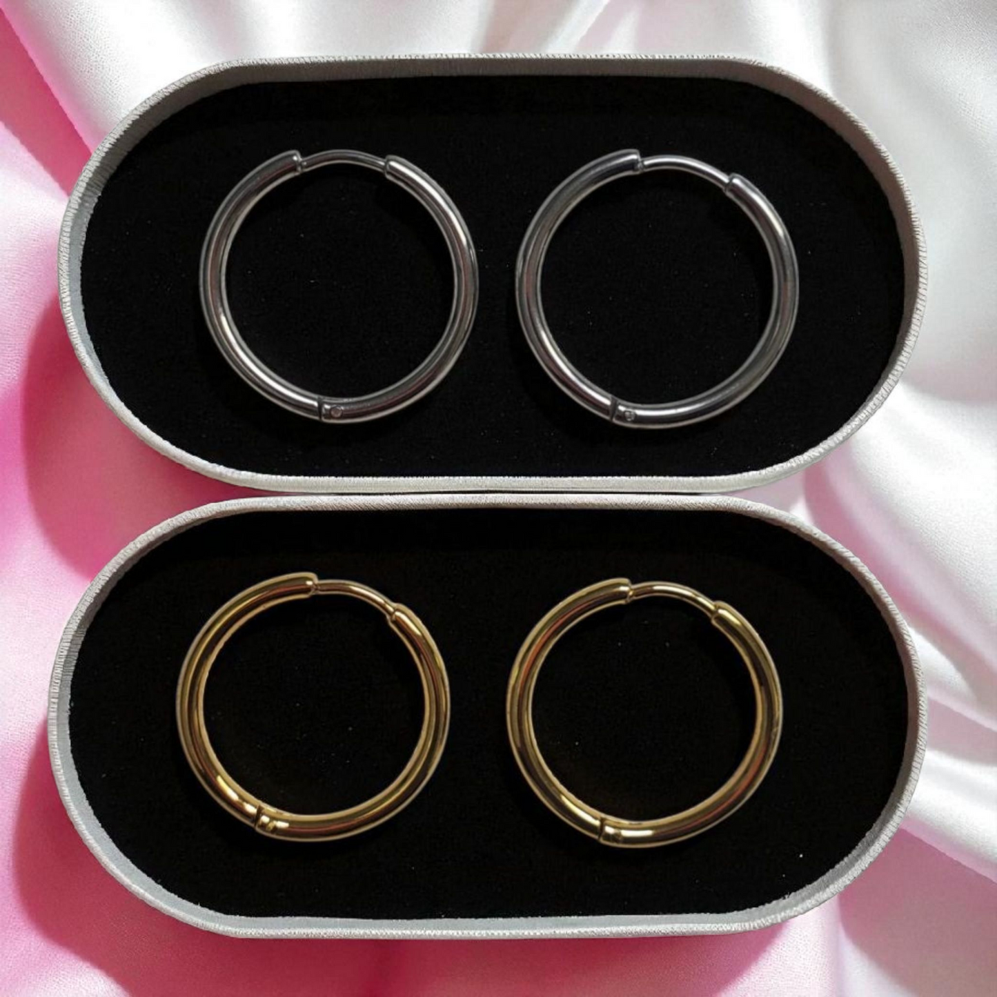 Créoles rondes lisses 22 mm