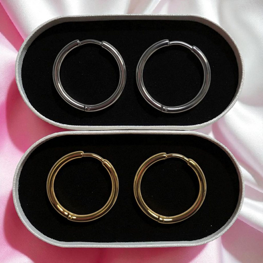 Créoles rondes lisses 22 mm