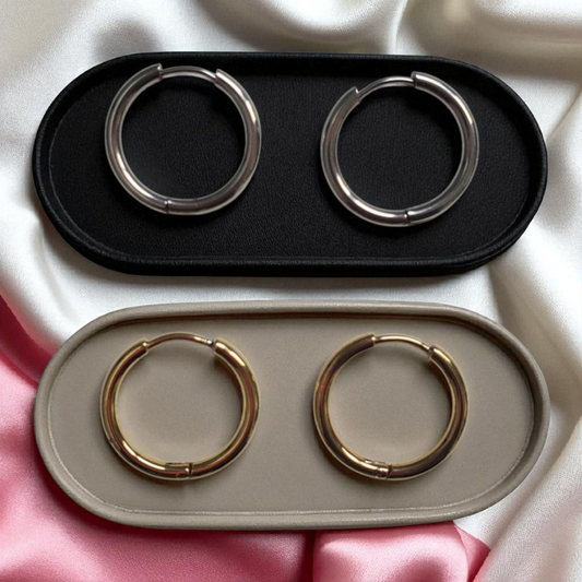 Créoles rondes lisses 18 mm