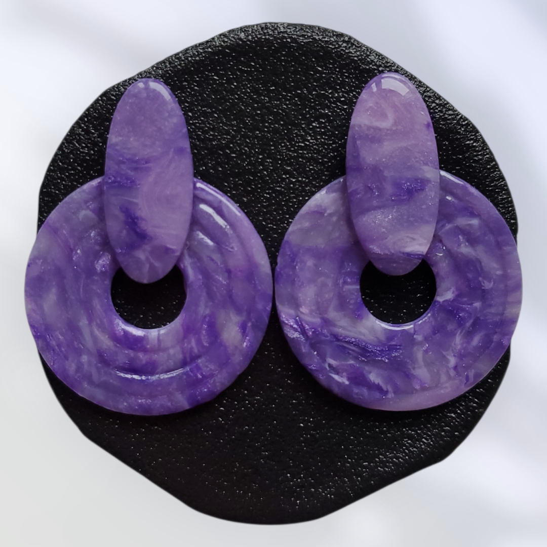 Améthyste   Boucles et Puces d'oreilles