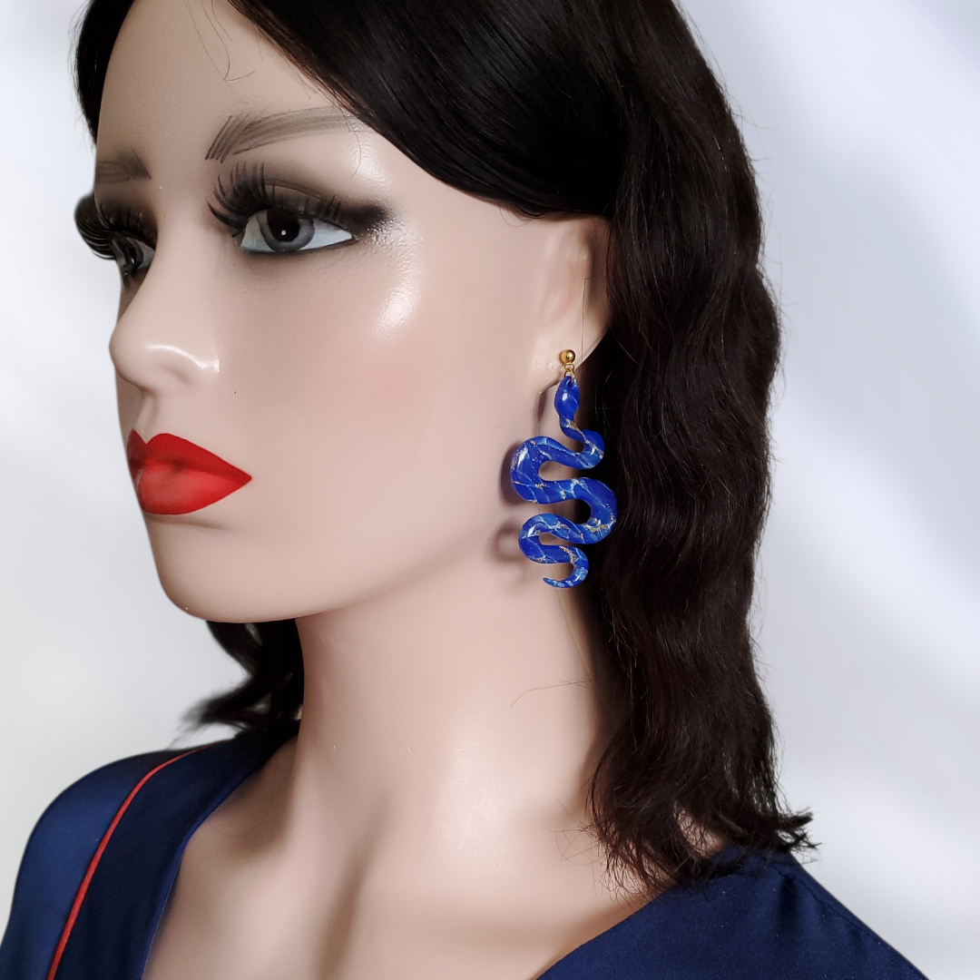 Lapis-Lazuli   Boucles et Puces d'oreilles