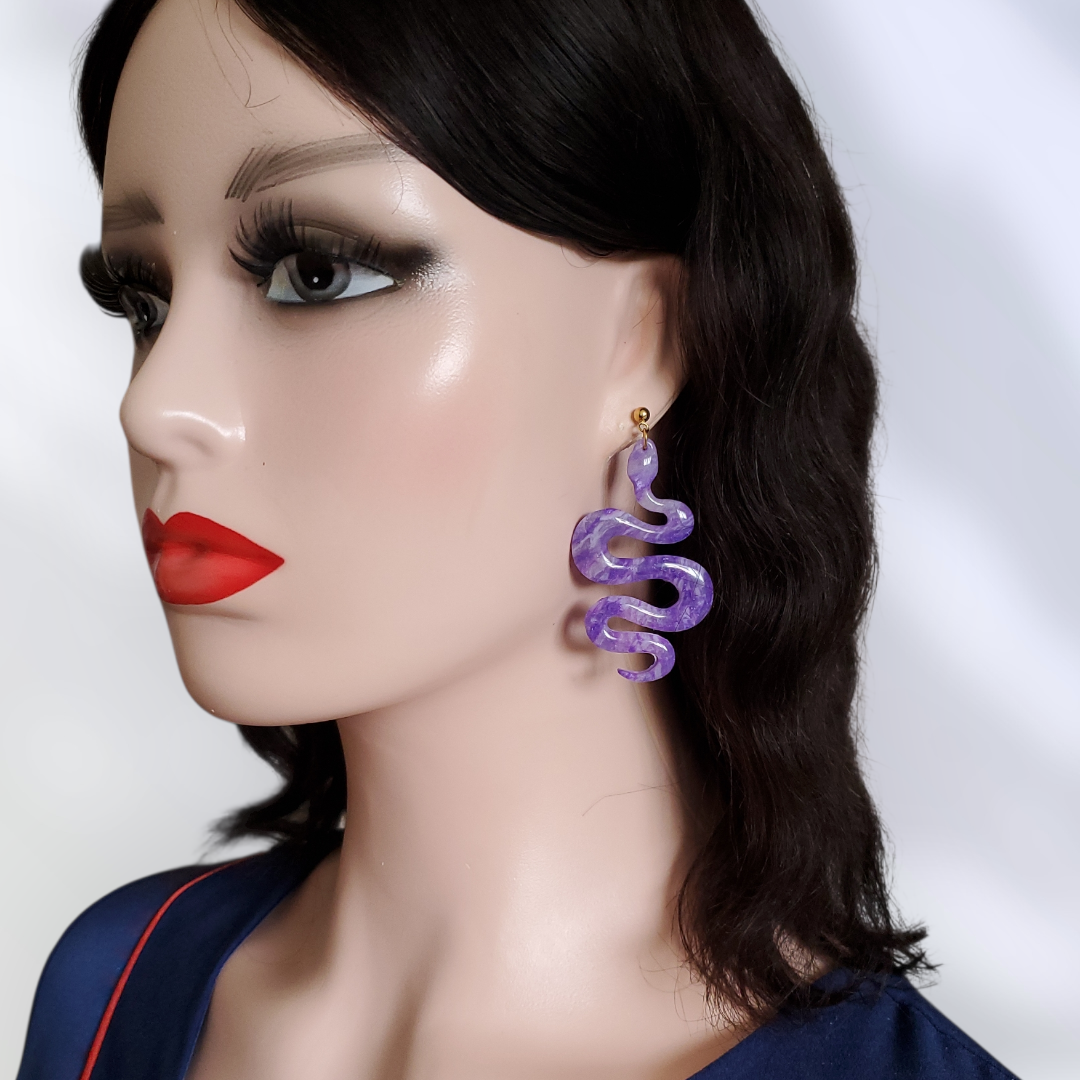 Améthyste   Boucles et Puces d'oreilles