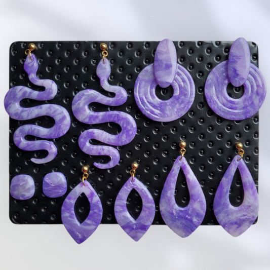 Améthyste   Boucles et Puces d'oreilles