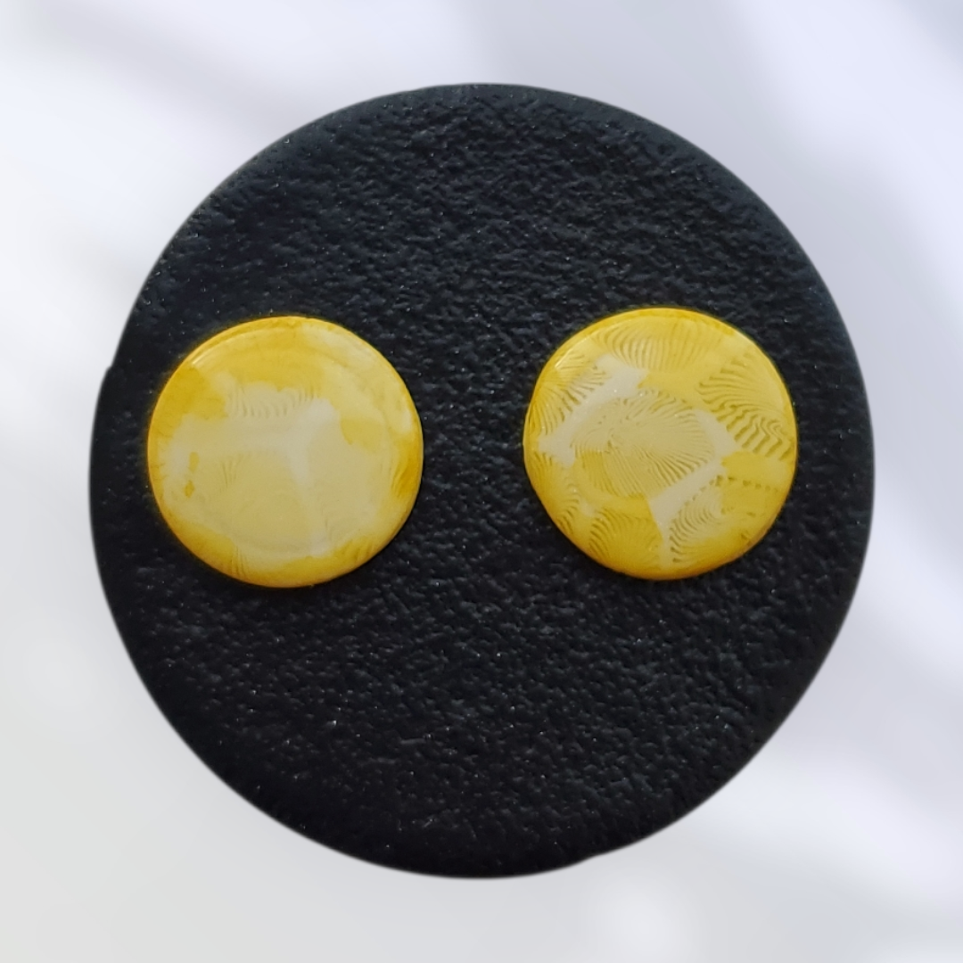 Corail Jaune   Boucles et Puces d'oreilles