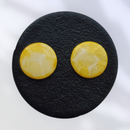 Corail Jaune   Boucles et Puces d'oreilles