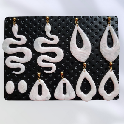 Quartz Rose   Boucles et Puces d'oreilles