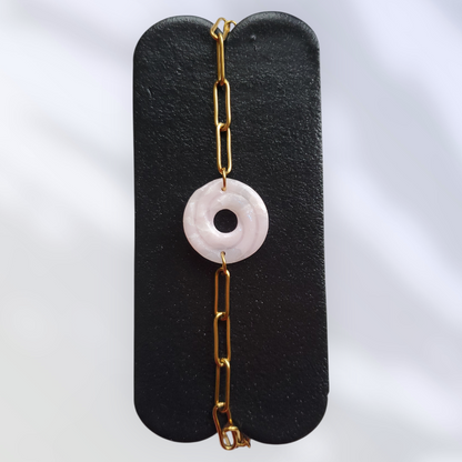 Quartz Rose   Collier et Bracelet