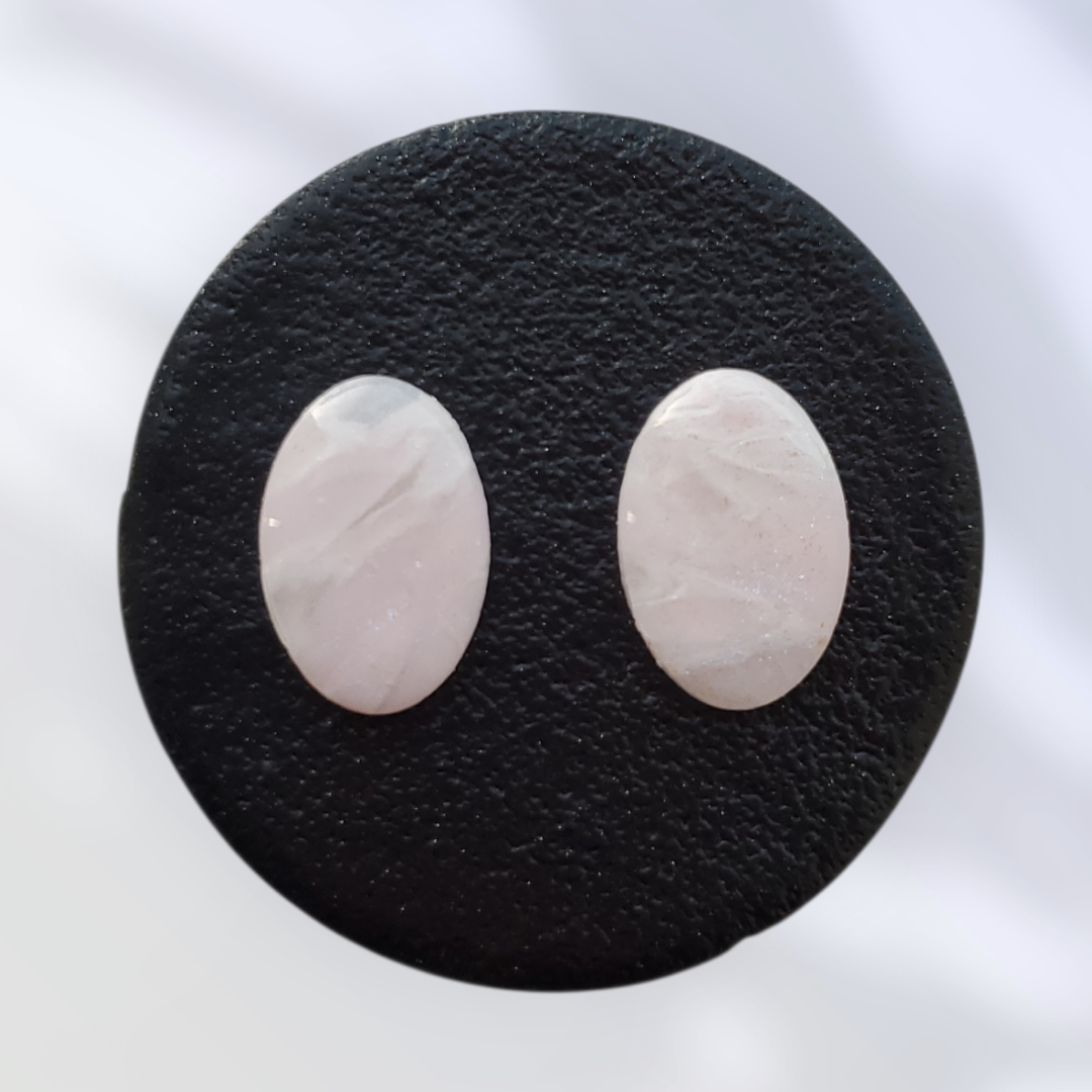 Quartz Rose   Boucles et Puces d'oreilles