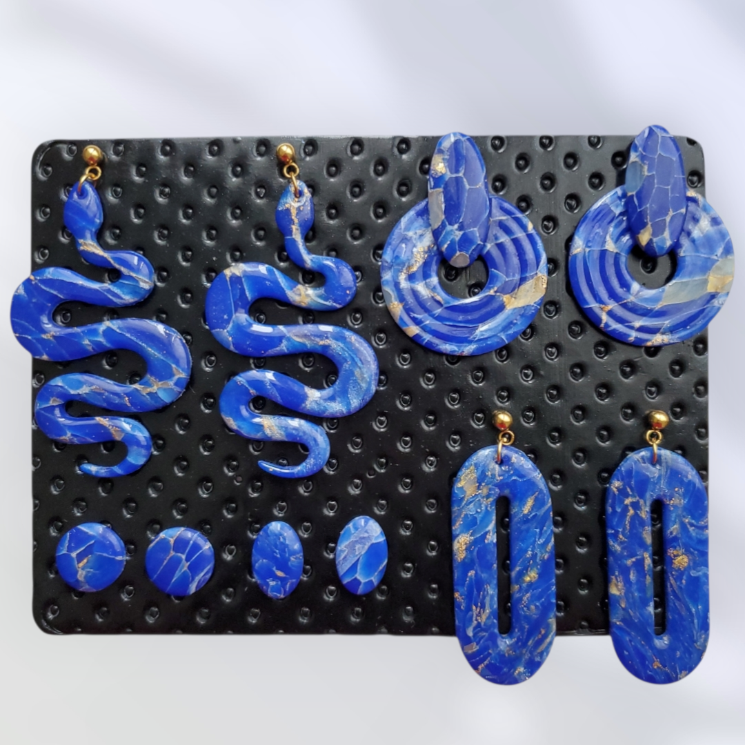 Lapis-Lazuli   Boucles et Puces d'oreilles