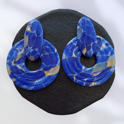 Lapis-Lazuli   Boucles et Puces d'oreilles