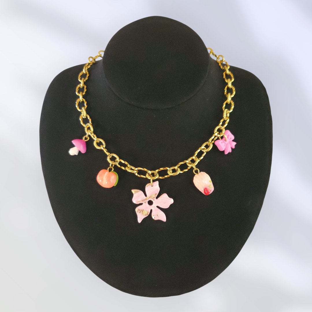 Collier Ambre - 5 Charms