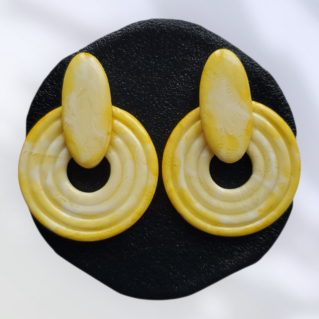 Corail Jaune   Boucles et Puces d'oreilles
