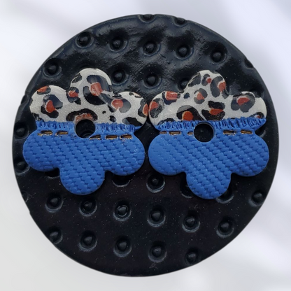 Pampilles Lara motif "jean" Blanc et Bleu