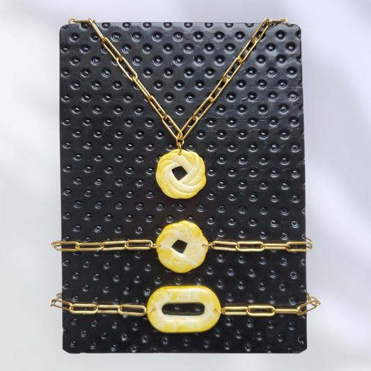 Corail Jaune   Collier et Bracelets