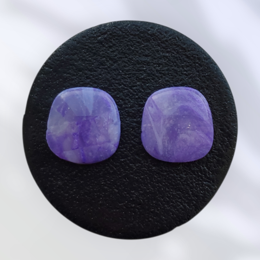 Améthyste   Boucles et Puces d'oreilles