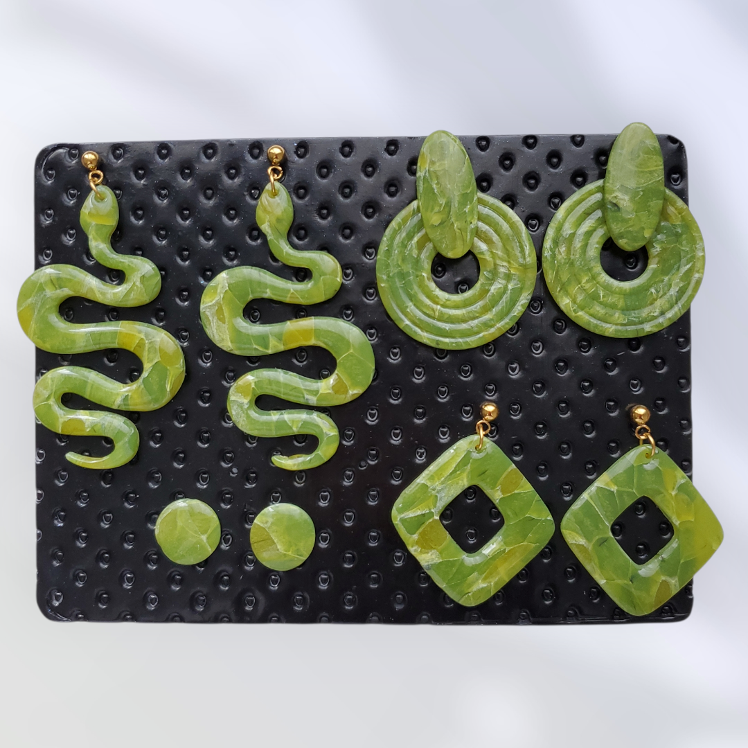 Jade   Boucles et Puces d'oreilles
