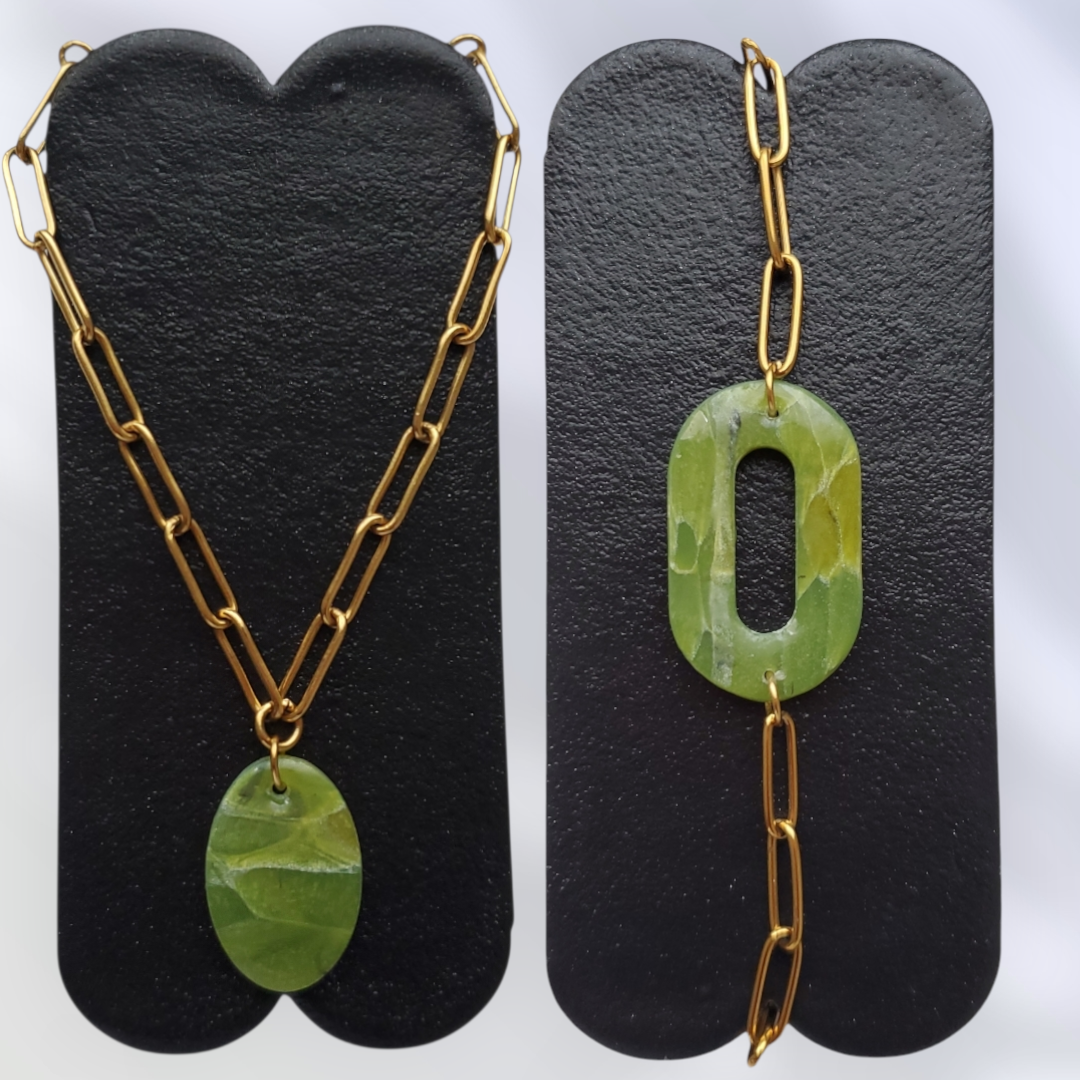 Jade   Collier et Bracelet