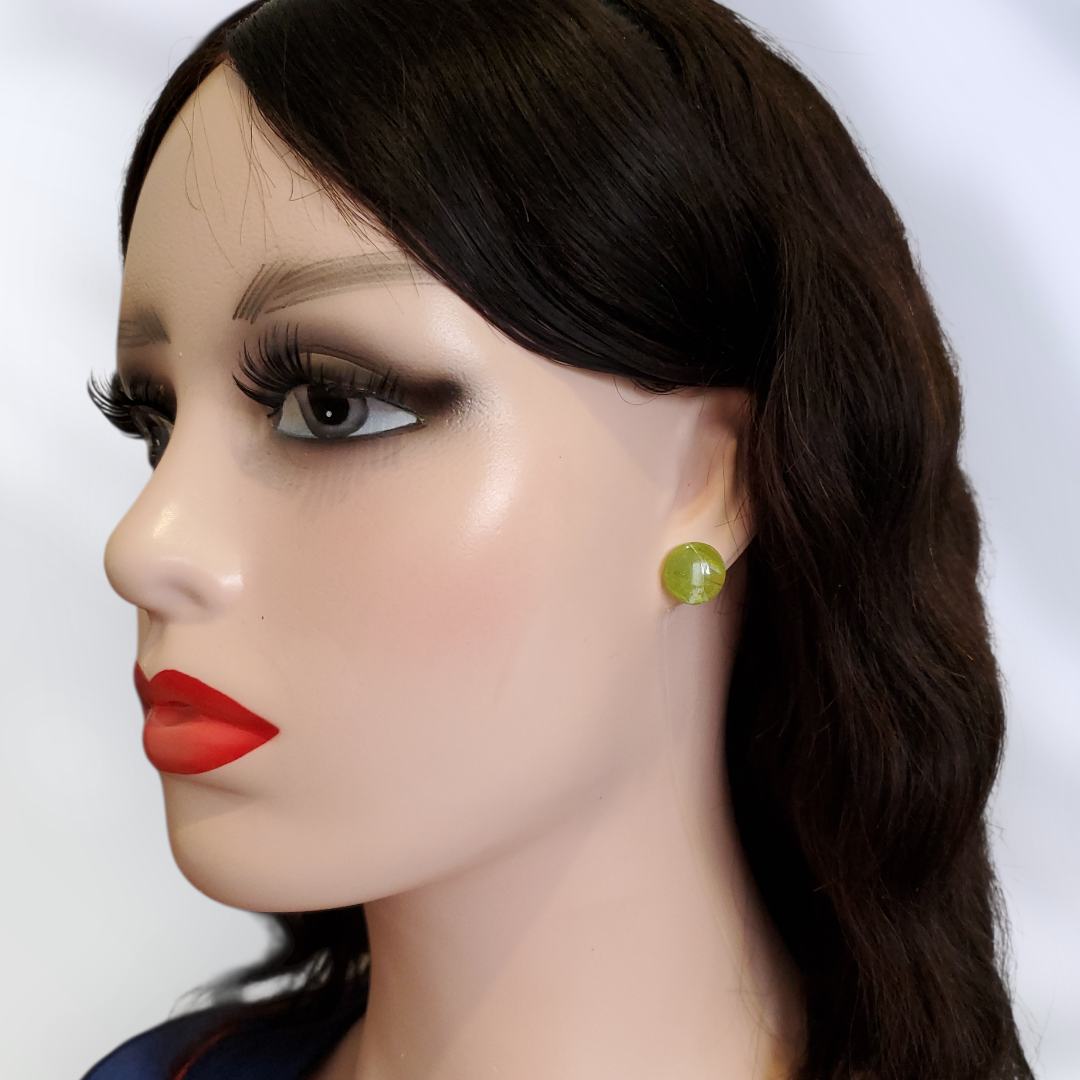 Jade   Boucles et Puces d'oreilles