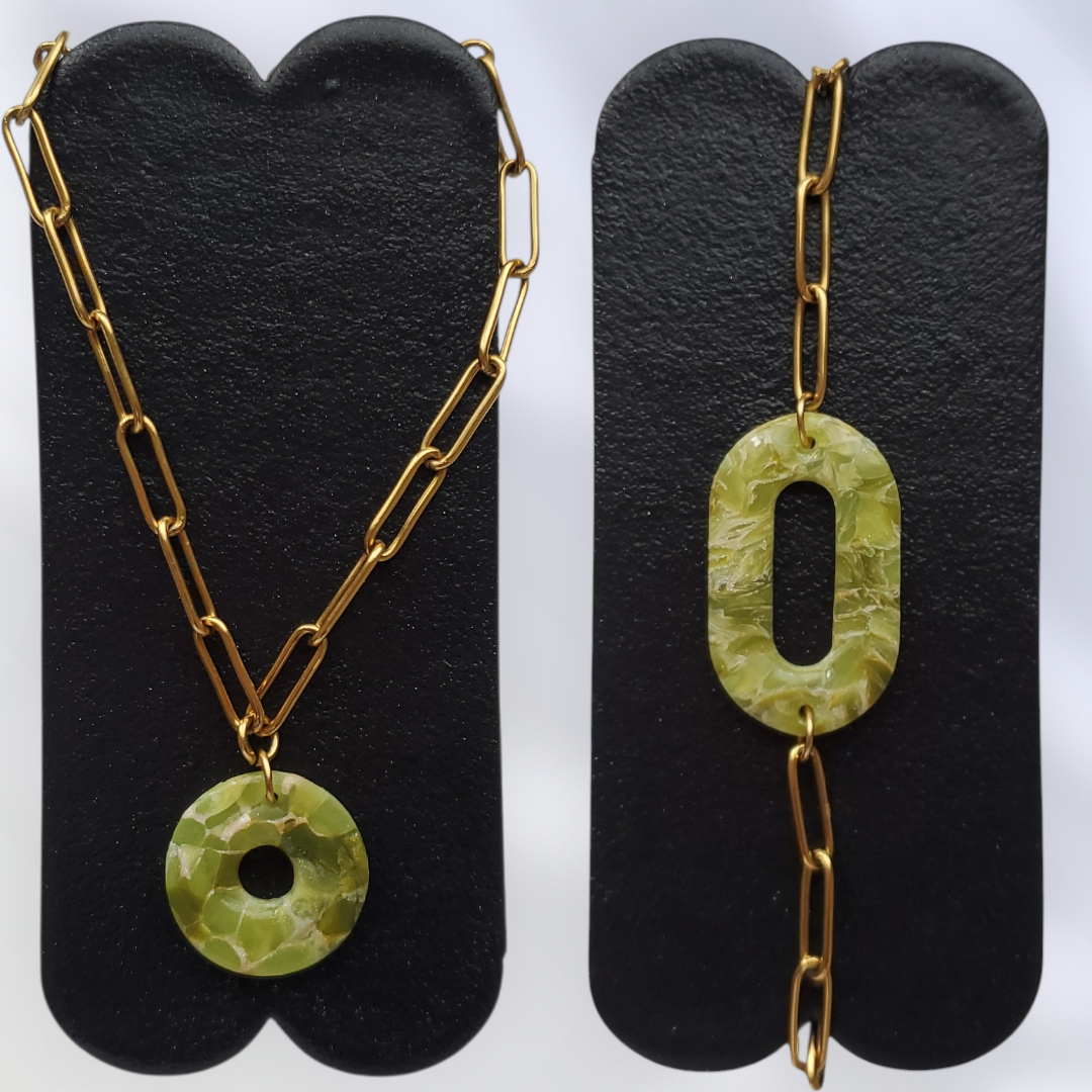 Peridot   Collier et Bracelet