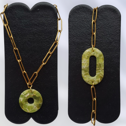 Peridot   Collier et Bracelet
