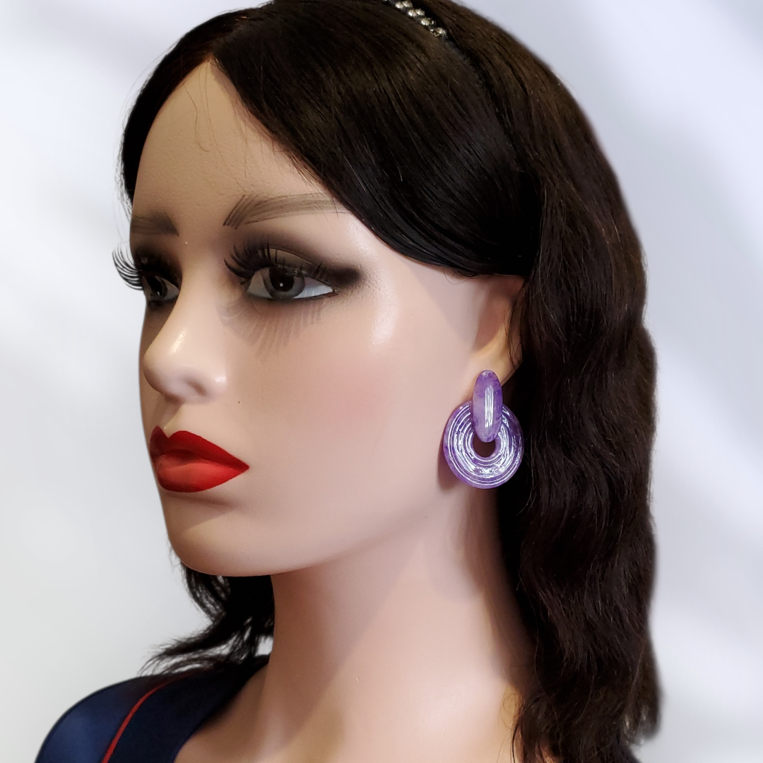 Améthyste   Boucles et Puces d'oreilles