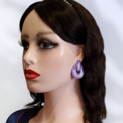 Améthyste   Boucles et Puces d'oreilles